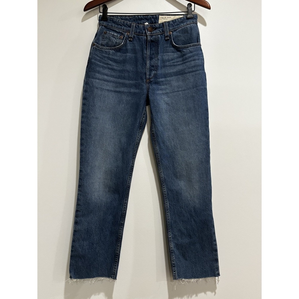 Rag & Bone Nina Monty Jeans Womens 25 High Rise Ankle Cigarette Raw Hem NWT